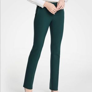 Ann Taylor Petite Straight Leg Pant in Pine Grove